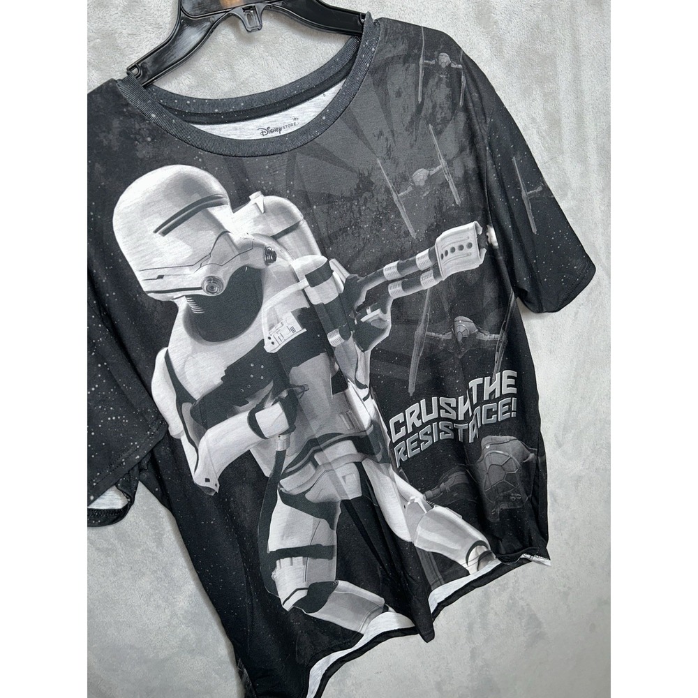 Disney Star Wars Crush The Resistance T Shirt Mens 2xL Gray Graphic Short Sleeve